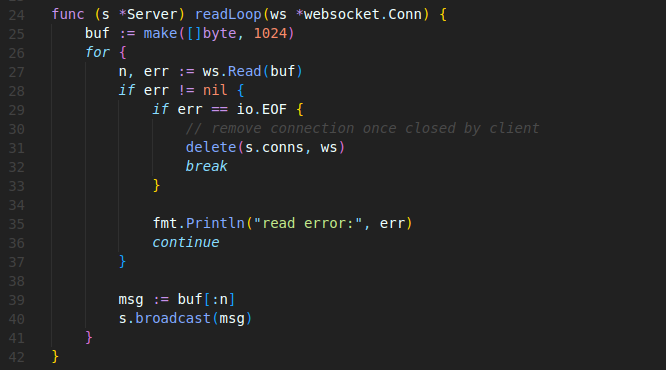 initial readLoop method